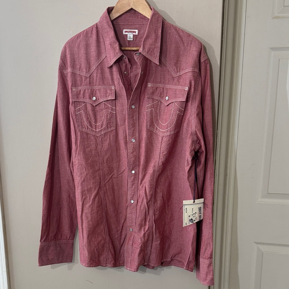 True Religion Vintage Red Western Shirt